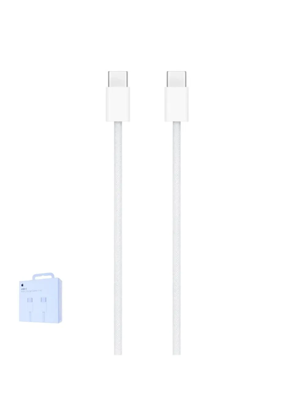 Câble Apple Tissé USB-C vers USB-C (1m) 60W MQKJ3ZM/A Blanc (iPhone 15) Origine