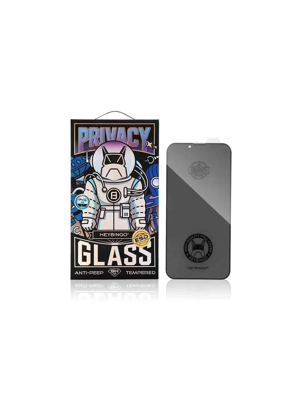 Verre trempé Confidentiel iPhone 15 Plus Heybingo Universe PRIVACY